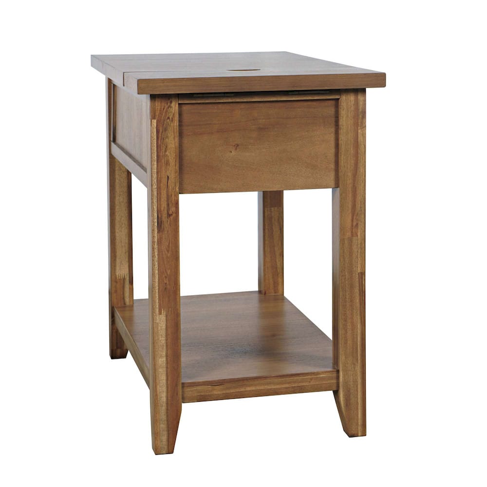 Jofran - Claremont Transitional Rustic Wood USB Charging End Table with Storage - 2400-7 view 3