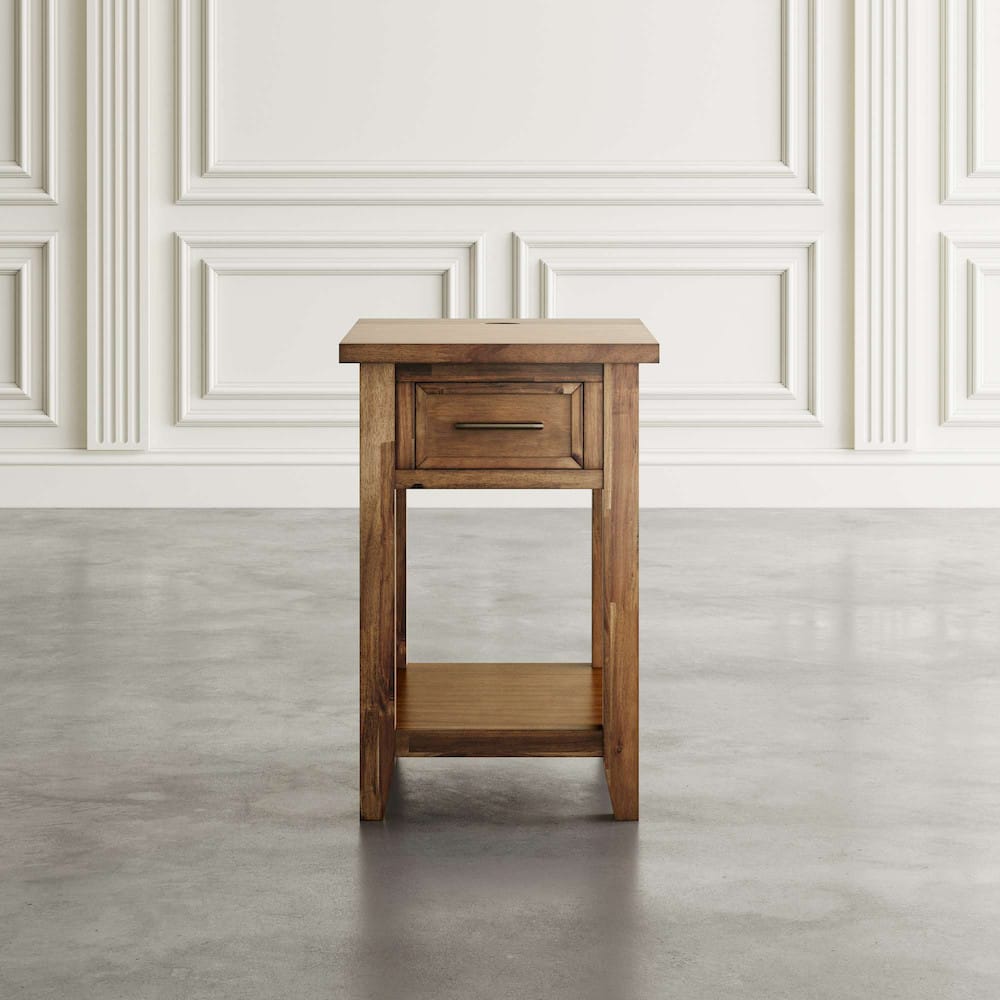 Jofran - Claremont Transitional Rustic Wood USB Charging End Table with Storage - 2400-7 view 5