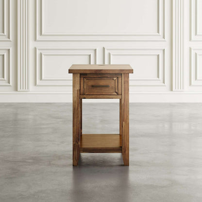 Jofran - Claremont Transitional Rustic Wood USB Charging End Table with Storage - 2400-7 view 5