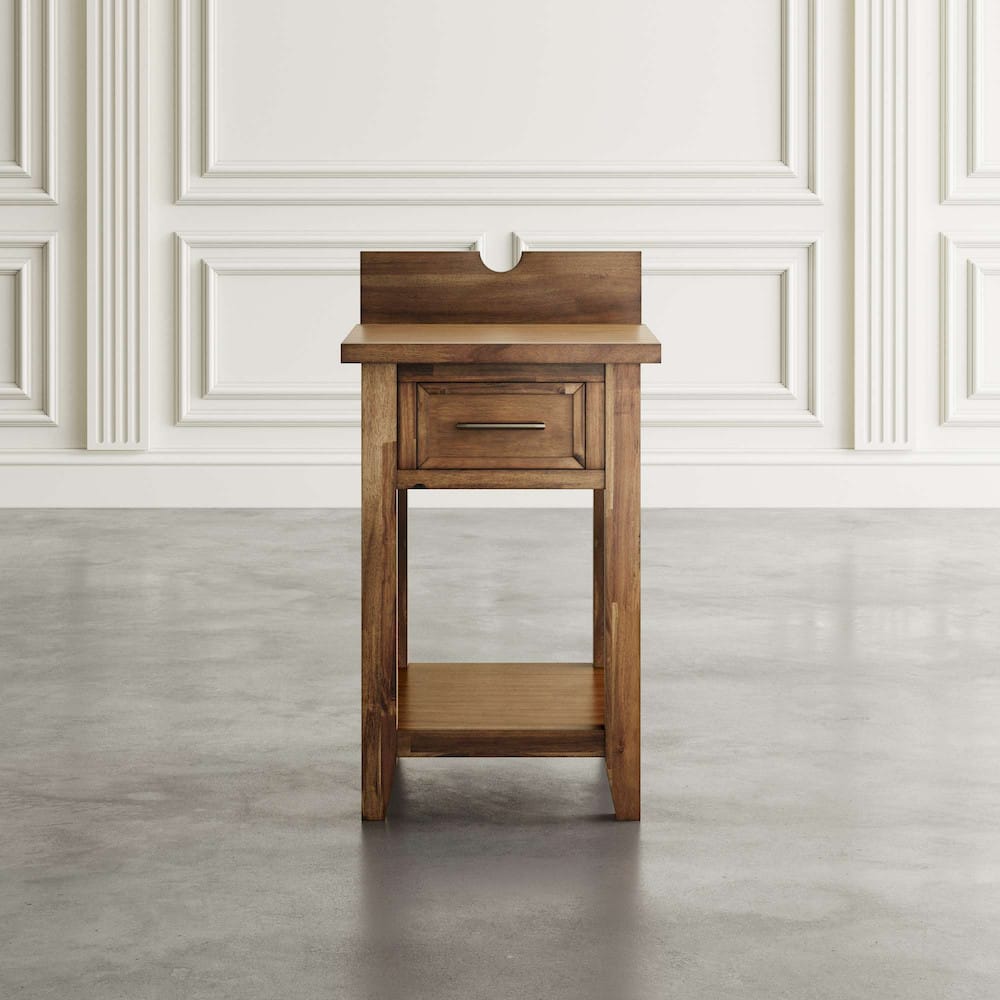 Jofran - Claremont Transitional Rustic Wood USB Charging End Table with Storage - 2400-7 view 6