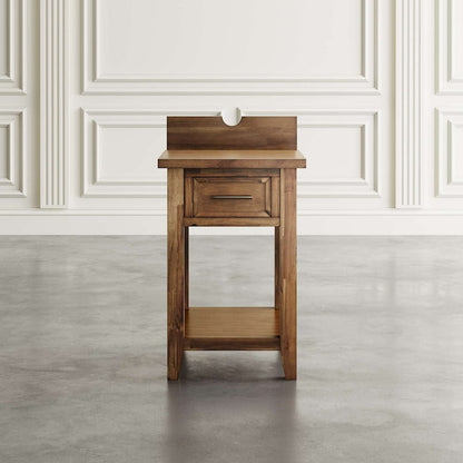Jofran - Claremont Transitional Rustic Wood USB Charging End Table with Storage - 2400-7 view 6