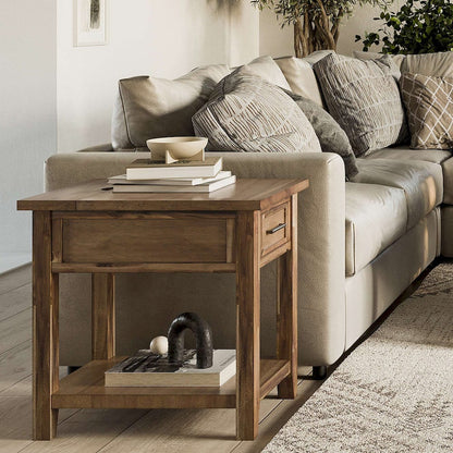 Jofran - Claremont Transitional Rustic Wood USB Charging End Table with Storage - 2400-7 view 12