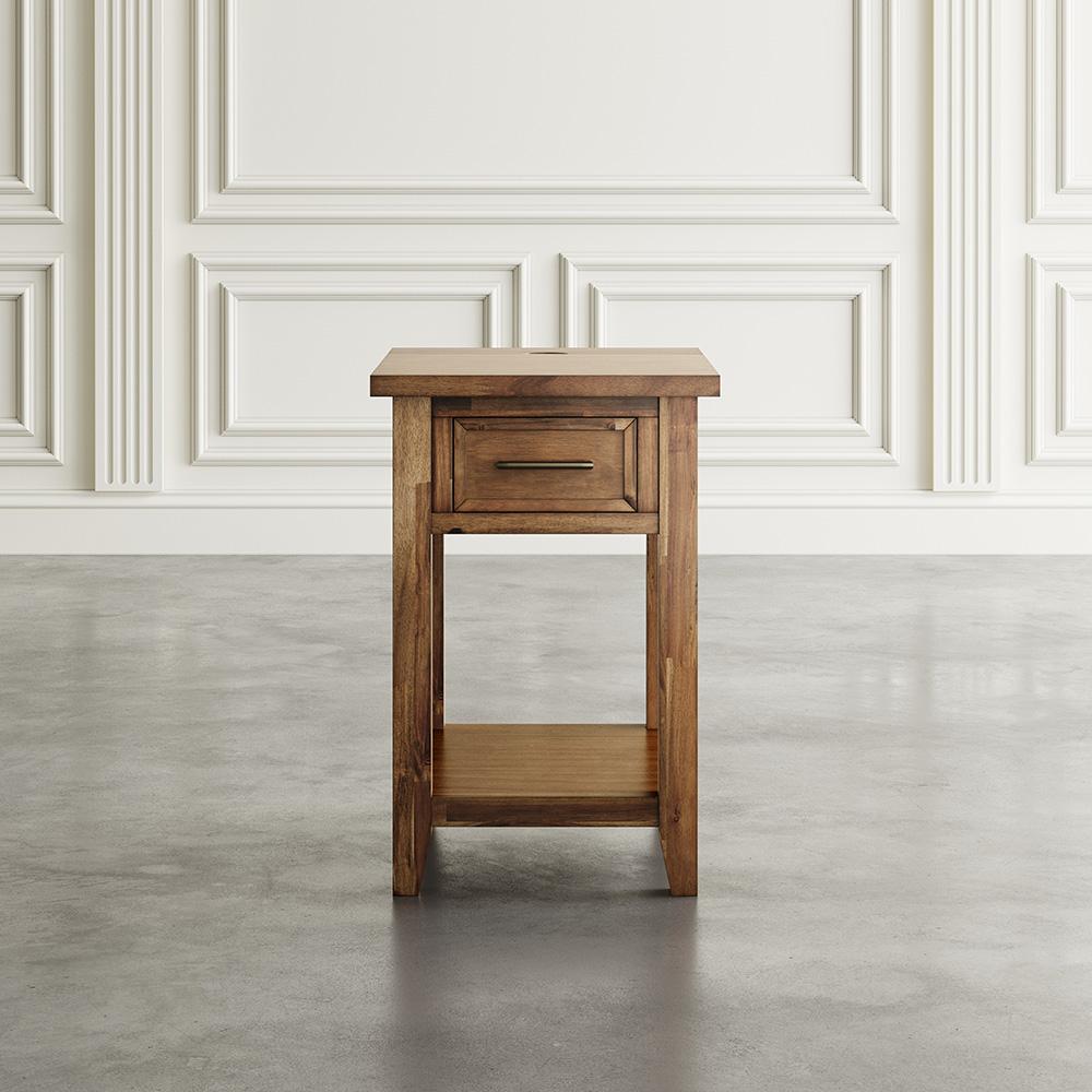 Jofran - Claremont Transitional Rustic Wood USB Charging End Table with Storage - 2400-7 veiw 5