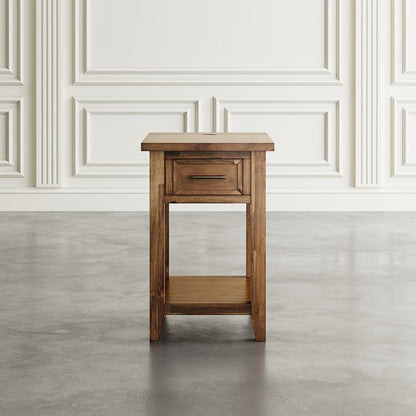 Jofran - Claremont Transitional Rustic Wood USB Charging End Table with Storage - 2400-7 veiw 5