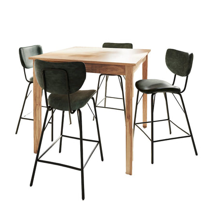 Jofran - Colby Five Piece Square Solid Wood Counter Height Dining Set, Jade - 2271-COLBYC-4OWNJD view 1