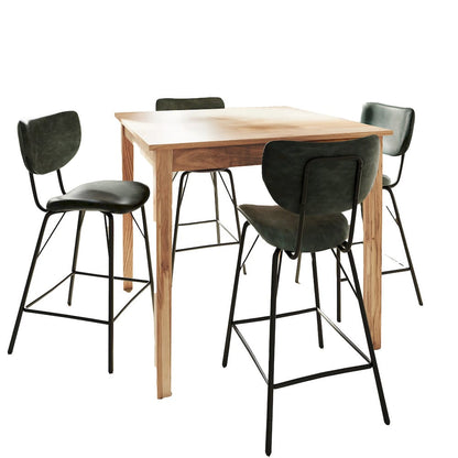 Jofran - Colby Five Piece Square Solid Wood Counter Height Dining Set, Jade - 2271-COLBYC-4OWNJD view 2