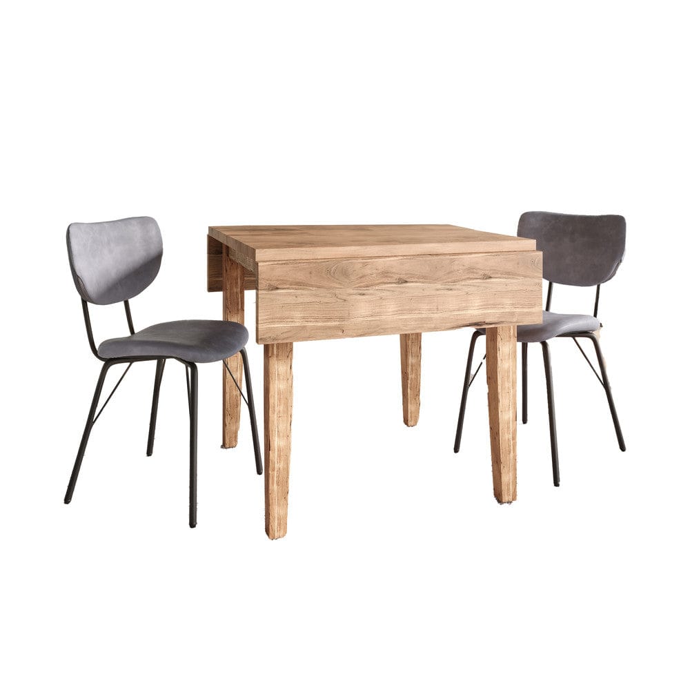 Jofran - Colby Three Piece Dropleaf Solid Wood Dining Set, Grey - 2271-COLBYD-2OWNGRY view 1