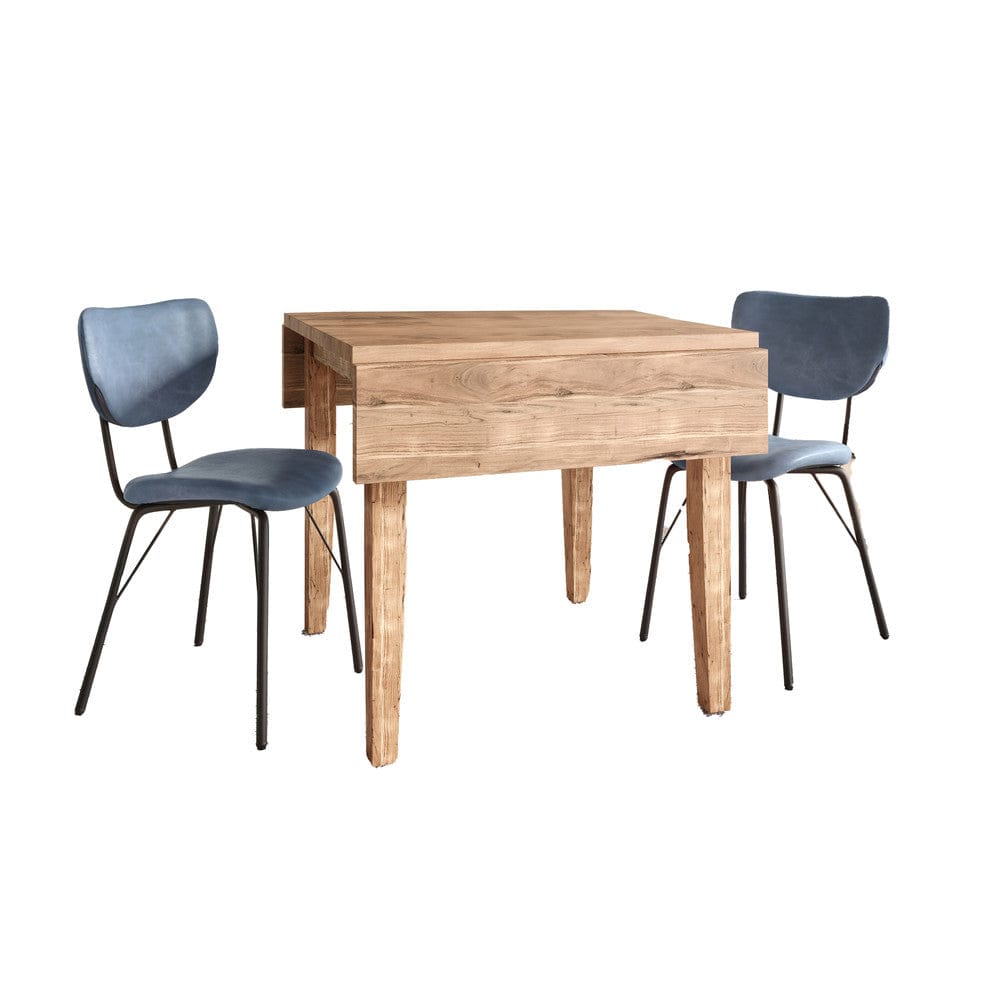 Jofran - Colby Three Piece Dropleaf Solid Wood Dining Set, Slate Blue - 2271-COLBYD-2OWNSL view 1