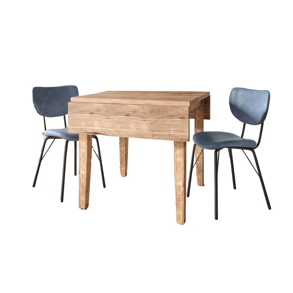 Jofran - Colby Three Piece Dropleaf Solid Wood Dining Set, Slate Blue - 2271-COLBYD-2OWNSL view 2