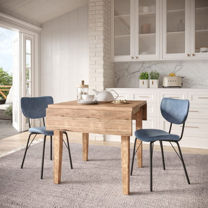 Jofran - Colby Three Piece Dropleaf Solid Wood Dining Set, Slate Blue - 2271-COLBYD-2OWNSL view 11