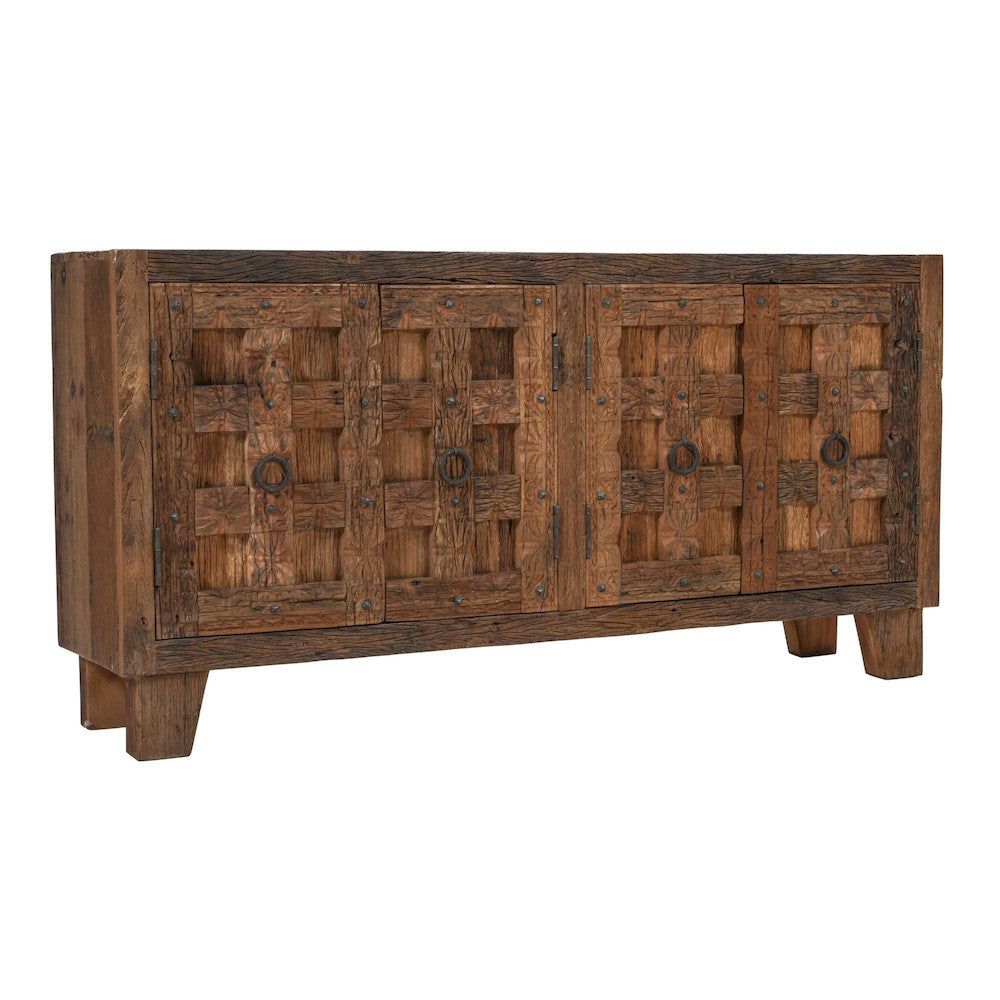Jofran - Colton 71in Reclaimed Solid Wood Four Door Accent Storage Cabinet Sideboard - 2385-72 view 3