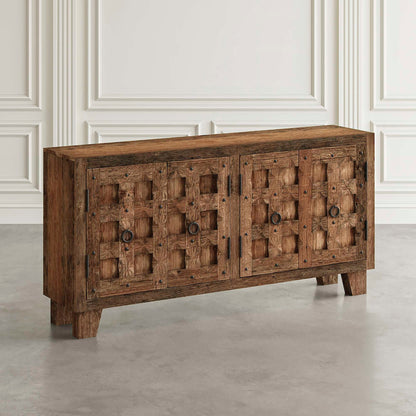 Jofran - Colton 71in Reclaimed Solid Wood Four Door Accent Storage Cabinet Sideboard - 2385-72 view 6