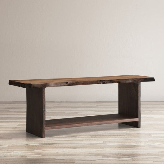Jofran - Cooper Live Edge Solid Acacia Storage Bench - Chestnut - 1730-193LC view 1