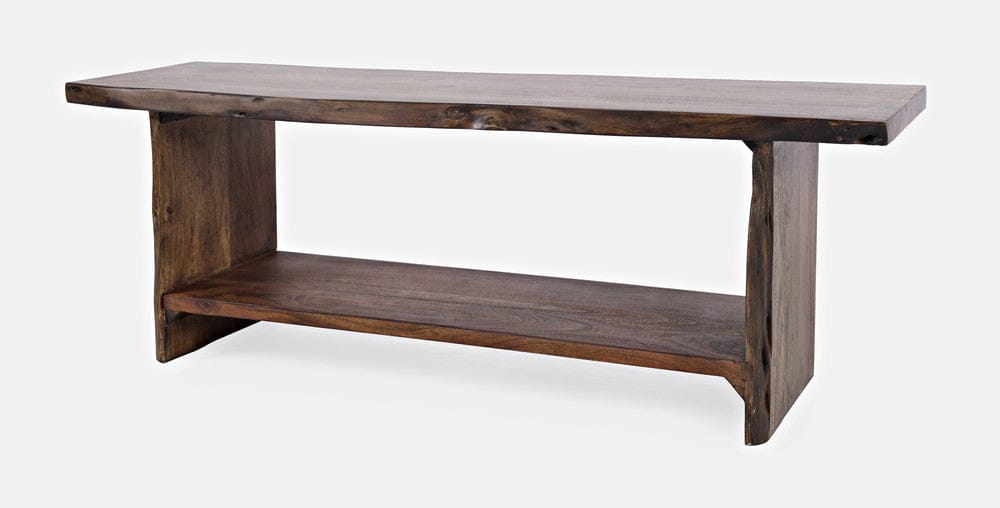Jofran - Cooper Live Edge Solid Acacia Storage Bench - Chestnut - 1730-193LC view 4
