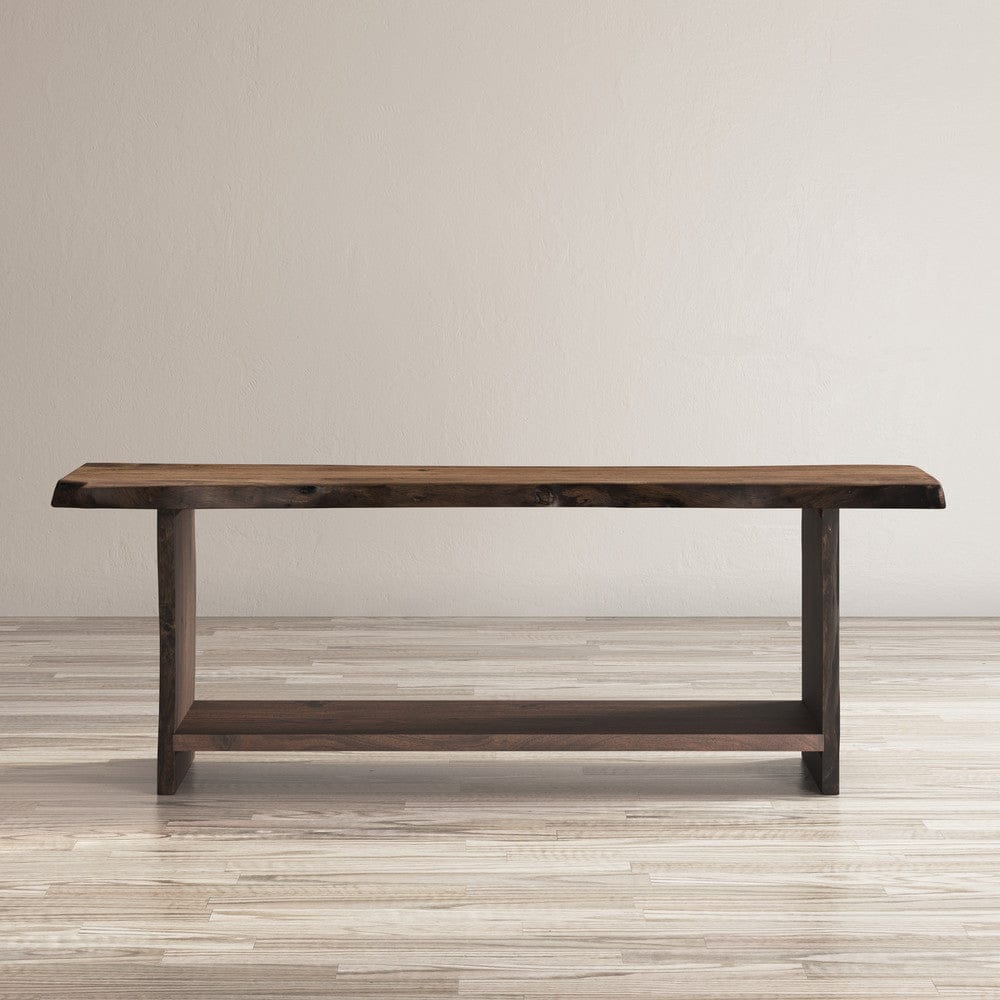 Jofran - Cooper Live Edge Solid Acacia Storage Bench - Chestnut - 1730-193LC view 5
