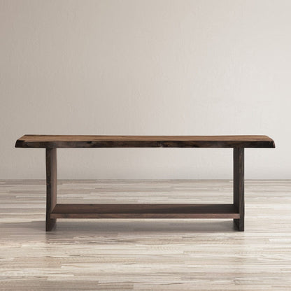 Jofran - Cooper Live Edge Solid Acacia Storage Bench - Chestnut - 1730-193LC view 5