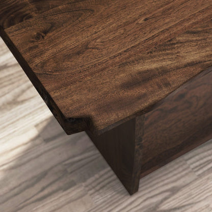Jofran - Cooper Live Edge Solid Acacia Storage Bench - Chestnut - 1730-193LC view 8