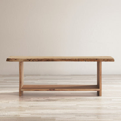 Jofran - Cooper Live Edge Solid Acacia Storage Bench - Natural - 1730-193N view 5