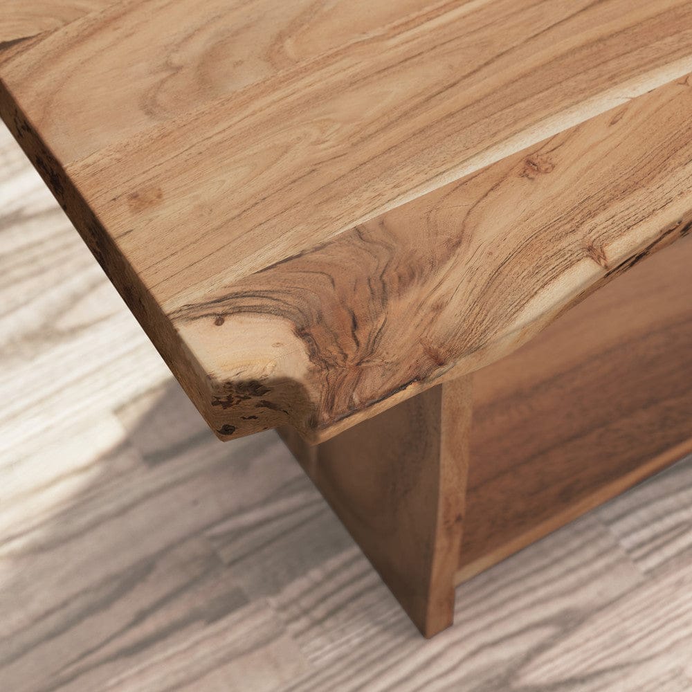 Jofran - Cooper Live Edge Solid Acacia Storage Bench - Natural - 1730-193N view 8