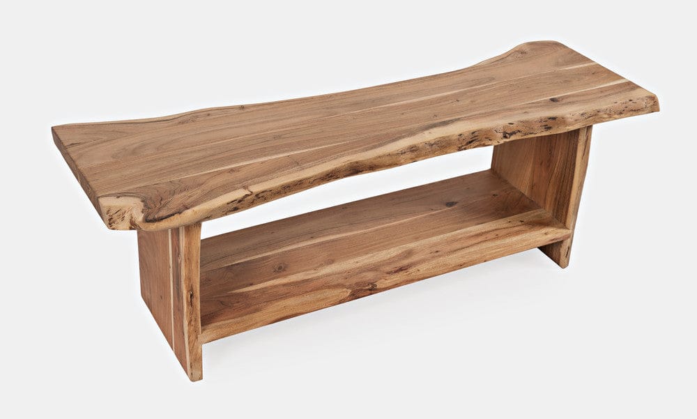 Jofran - Cooper Live Edge Solid Acacia Storage Bench - Natural - 1730-193N view 10