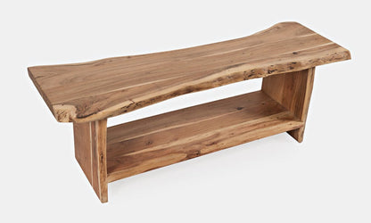 Jofran - Cooper Live Edge Solid Acacia Storage Bench - Natural - 1730-193N view 10