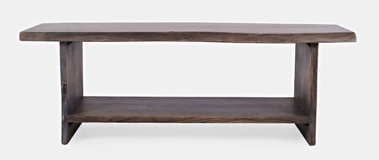 Jofran - Cooper Live Edge Solid Acacia Storage Bench - Slate - 1730-193S view 1