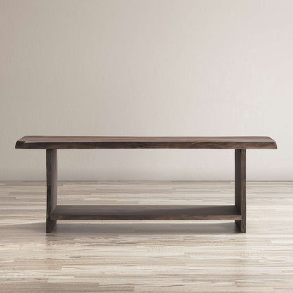 Jofran - Cooper Live Edge Solid Acacia Storage Bench - Slate - 1730-193S view 4