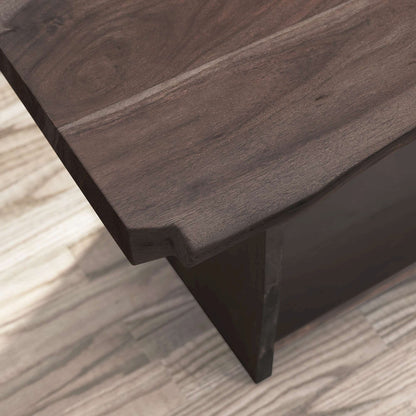 Jofran - Cooper Live Edge Solid Acacia Storage Bench - Slate - 1730-193S view 7