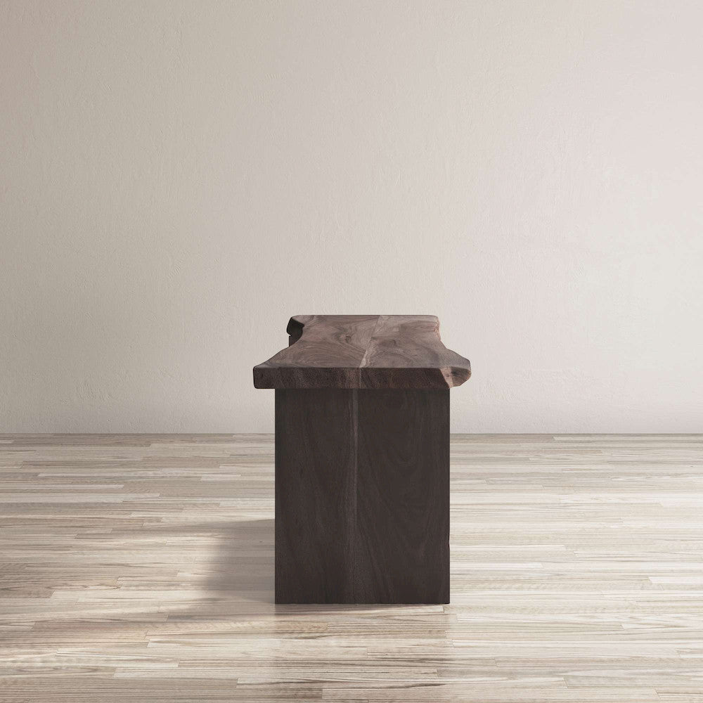 Jofran - Cooper Live Edge Solid Acacia Storage Bench - Slate - 1730-193S view 8