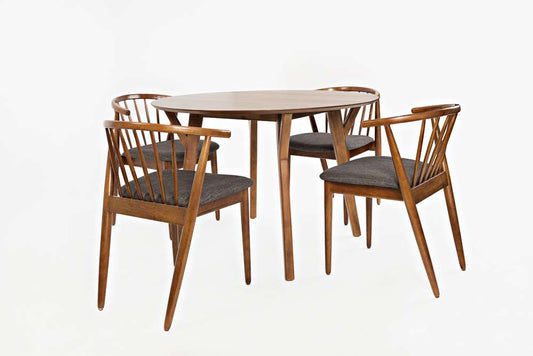 Jofran - Copenhagen 44in Round Mid-Century Modern Five-Piece Dining Set - 1769-44D-5 veiw 1