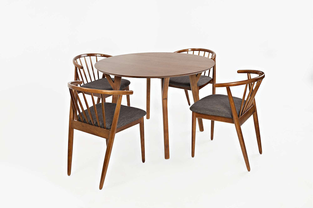 Jofran - Copenhagen 44in Round Mid-Century Modern Five-Piece Dining Set - 1769-44D-5 view 1