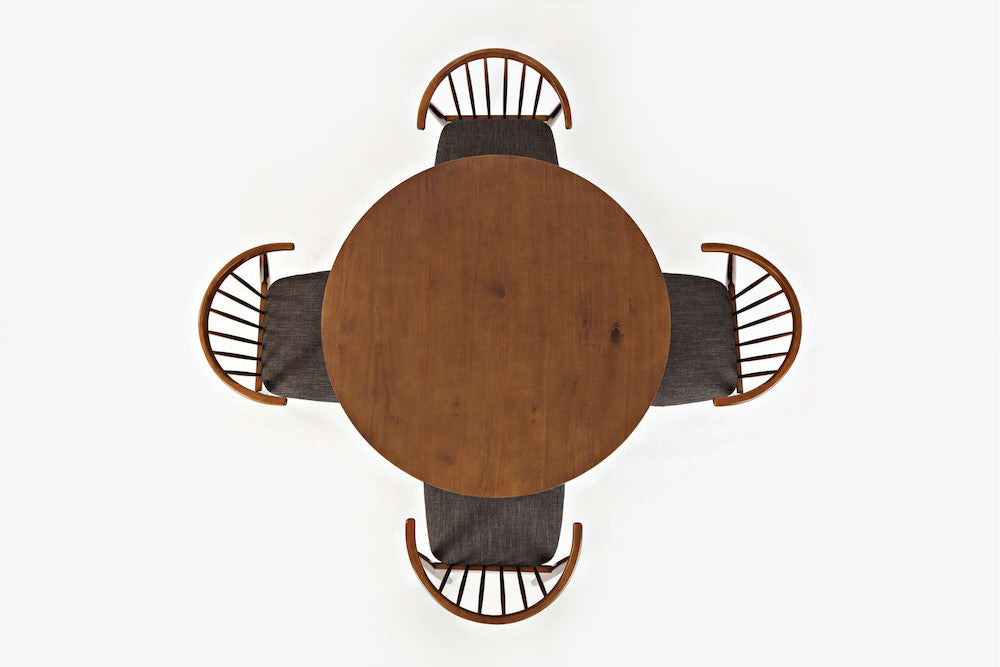 Jofran - Copenhagen 44in Round Mid-Century Modern Five-Piece Dining Set - 1769-44D-5 view 9
