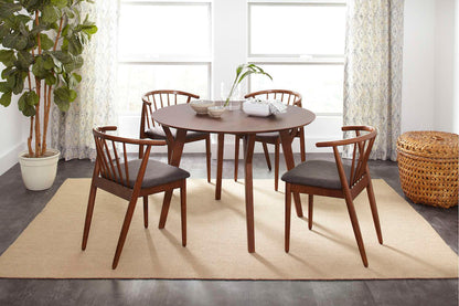 Jofran - Copenhagen 44in Round Mid-Century Modern Five-Piece Dining Set - 1769-44D-5 view 10