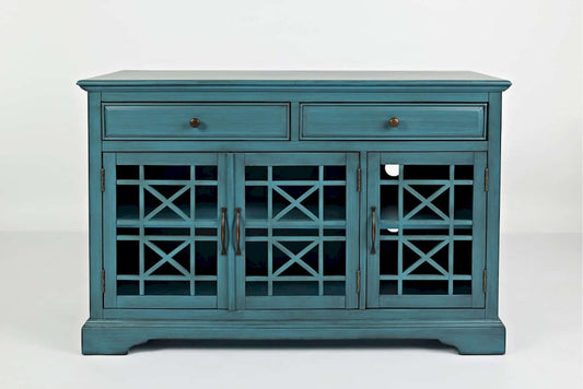 Jofran - Craftsman Antique Blue 50in Media Unit - 175-50_CLOSEOUT view 1