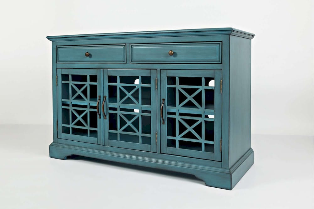 Jofran - Craftsman Antique Blue 50in Media Unit - 175-50_CLOSEOUT view 2