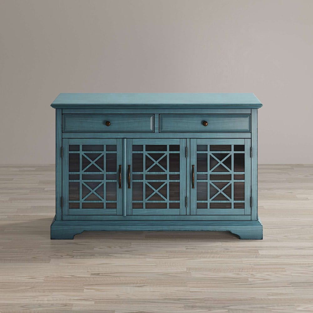 Jofran - Craftsman Antique Blue 50in Media Unit - 175-50_CLOSEOUT view 6