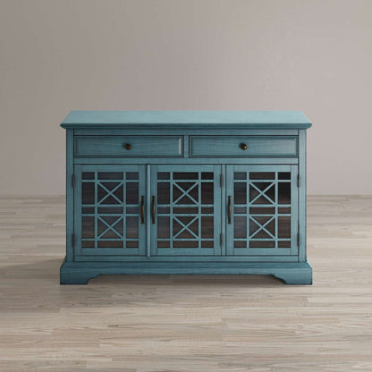 Jofran - Craftsman Antique Blue 50in Media Unit - 175-50_CLOSEOUT view 6