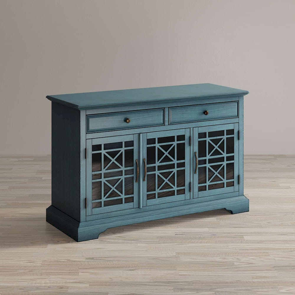 Jofran - Craftsman Antique Blue 50in Media Unit - 175-50_CLOSEOUT view 7