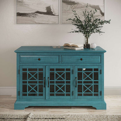 Jofran - Craftsman Antique Blue 50in Media Unit - 175-50_CLOSEOUT view 12