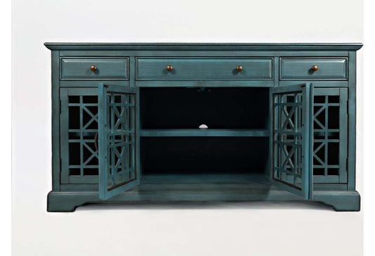 Jofran - Craftsman Antique Blue 60in Media Unit - 175-60 veiw 2