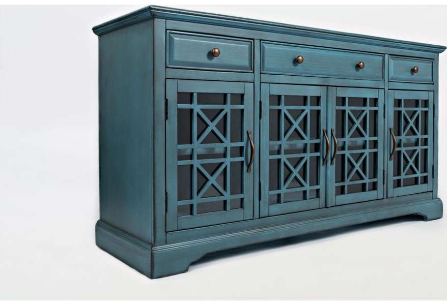 Jofran - Craftsman Antique Blue 60in Media Unit - 175-60 veiw 3