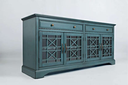 Jofran - Craftsman Antique Blue 70in Media Unit - 175-9_CLOSEOUT view 2