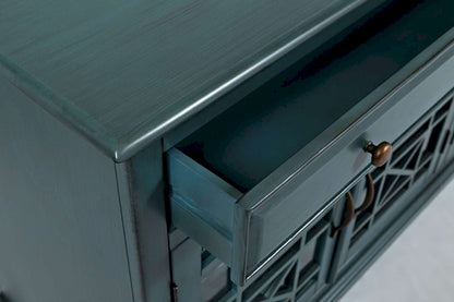 Jofran - Craftsman Antique Blue 70in Media Unit - 175-9_CLOSEOUT view 3