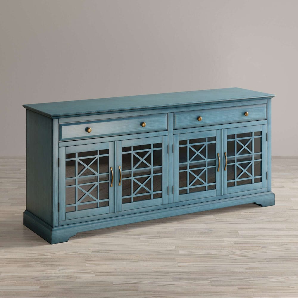 Jofran - Craftsman Antique Blue 70in Media Unit - 175-9_CLOSEOUT view 6