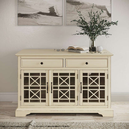 Jofran - Craftsman Antique Cream 50in Media Unit - 675-50_CLOSEOUT view 10