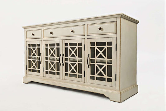 Jofran - Craftsman Antique Cream 60in Media Unit - 675-60_CLOSEOUT view 2