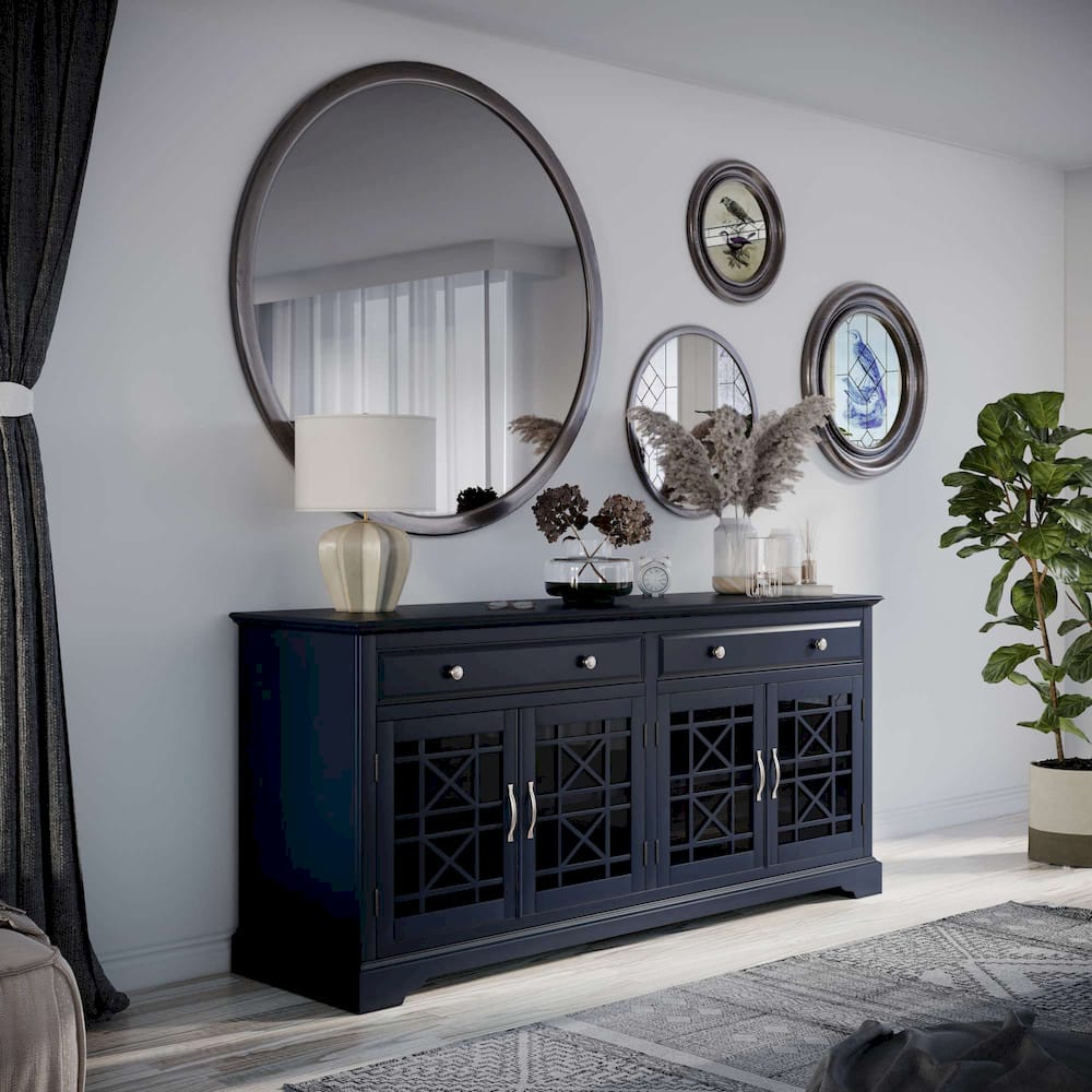Jofran - Craftsman Navy Blue 70in Media Unit - 775-9_CLOSEOUT view 12