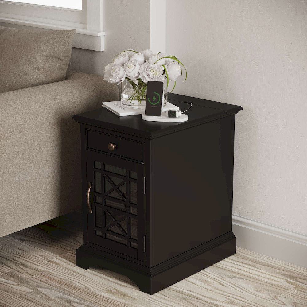 Jofran - Craftsman Poer Chairside Table in Antique Black - 275-22 view 14