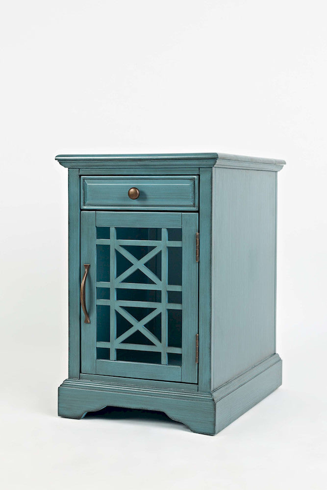Jofran - Craftsman Poer Chairside Table in Antique Blue - 175-22 view 3