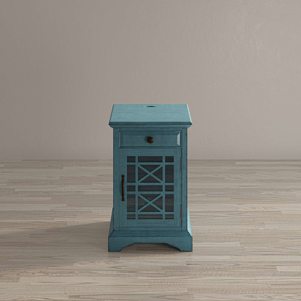 Jofran - Craftsman Poer Chairside Table in Antique Blue - 175-22 view 7